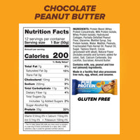 Thumbnail for Pure Protein Chocolate Peanut Butter Protein Bars – 20g Protein, 3g Sugar, 190 Calories (12 count) Low Sugar* High Protein Snack - Gluten Free - Perfect for a Healthy Snack