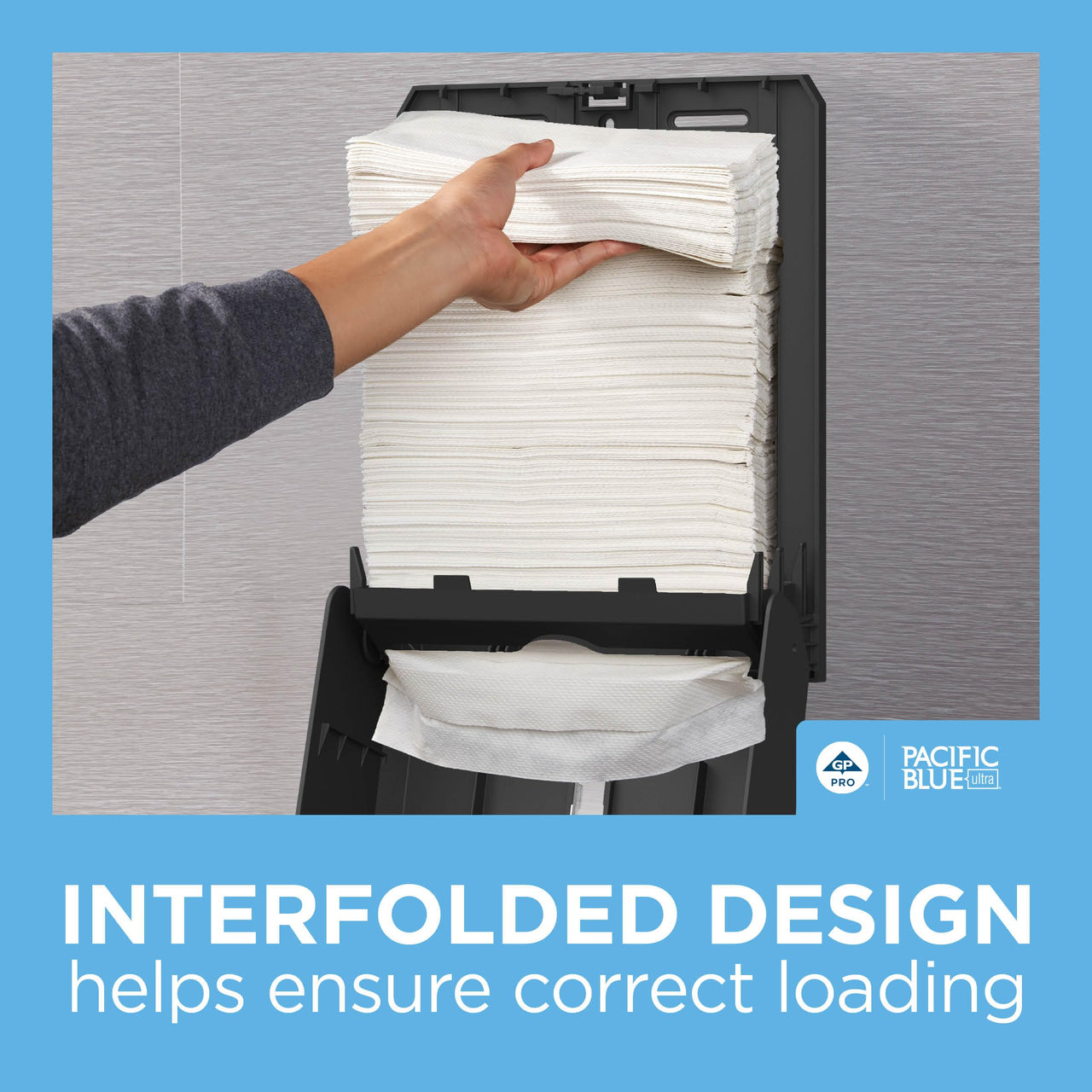 Pacific Blue Ultra Big Z-Fold Paper Towels by GP PRO (Georgia-Pacific), White, 20887, 220 Paper Towels Per Pack, 10 Packs Per Case (2200 Total), 10.20'' x 10.80