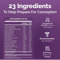 Thumbnail for CONCEIVE PLUS Womens Fertility Support – Prenatal Multivitamin for Trying to Get Pregnant – Conception Blend, Hormonal Balance, Folate, Zinc, Thiamin, Riboflavin, Biotin – Non-GMO, Vegan – 30 Days