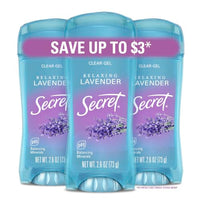 Thumbnail for Image 1 of Default Title for the product Secret Antiperspirant Deodorant for Women, Lavender Scent, 2.6 oz Pack of 3