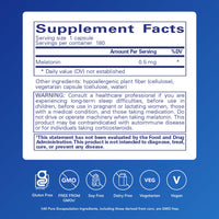 Thumbnail for Pure Encapsulations Melatonin 0.5 mg - Natural Sleep Helper for Bedtime - Regulates Sleep-Wake Cycle* - 0.5 mg Melatonin - Vegan & Non-GMO - 180 Capsules
