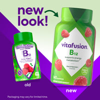 Thumbnail for vitafusion Vitamin B12 Gummy Vitamins for Energy Metabolism Support, Raspberry Flavored, America’s Number 1 Gummy Vitamin Brand, 70 Day Supply, 140 Count
