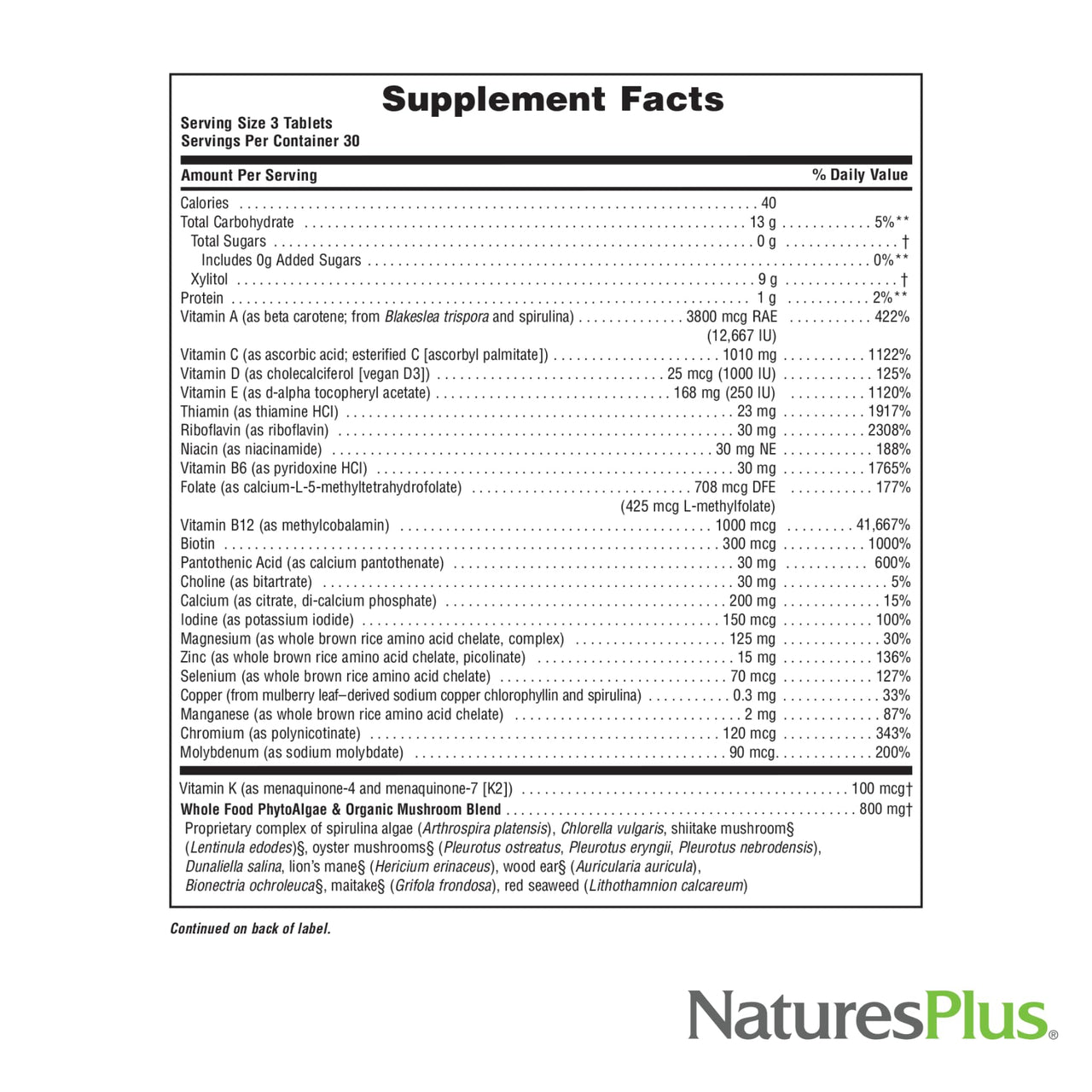 NaturesPlus Source of Life GOLD Chewables - 90 Vegetarian Tablets - Tropical Fruit Flavor - Whole Food Multivitamin Supplement - Gluten Free - 30 Servings