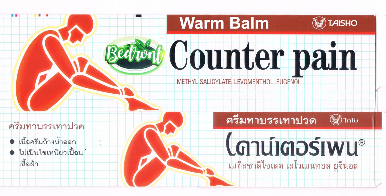 Bedront Counter Pain Warm Balm 120G for Massage and Relaxation, Sports Activity