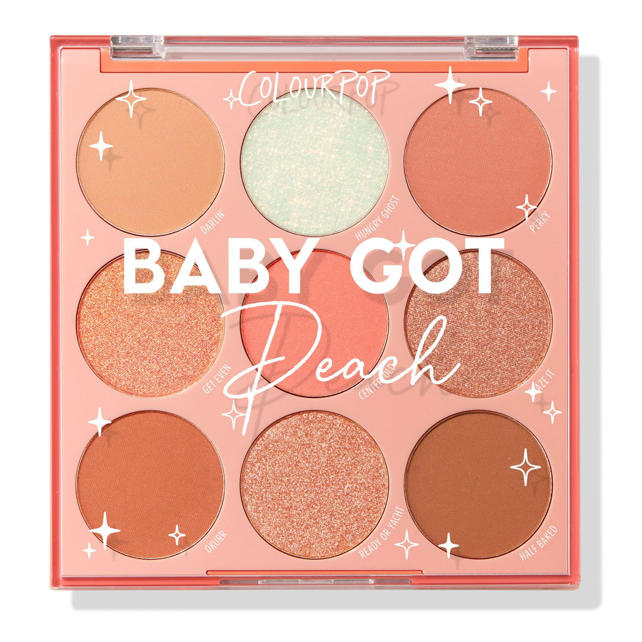ColourPop Baby Got Peach Eyeshadow Palette - Orange & Coral Shadows with Metallic, Matte and Glitter Finishes - High-Pigment Eye Makeup with a Long-Wearing Formula (0.3 oz)