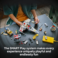 Thumbnail for LEGO Star Wars SMART Play: Luke’s Red Five X-Wing Interactive Building Toy - All-in-One Set - Reacts to How You Move and Play with a SMART Brick - Gift for Boys, Girls, Kids Ages 6+ - 75423