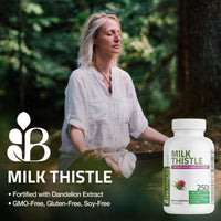 Thumbnail for Bronson Milk Thistle Silymarin Marianum & Dandelion Extract Liver Health Support, Antioxidant Support, Detox, 120 Capsules