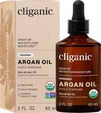 Thumbnail for Cliganic Organic Argan Oil, 100% Pure - for Hair, Face & Skin | Cold Pressed Carrier Oil
