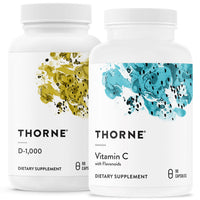 Thumbnail for THORNE - Immune Support Combo - Vitamin D3 & Vitamin C Blend for Healthy Immune Function - 30 to 90 Servings