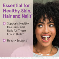 Thumbnail for Jarrow Formulas® Biotin Ultra Strength 5000 mcg, Dietary Supplement, Hair, Skin, and Nails Support, 100 Veggie Capsules, Up to 100 Day Supply