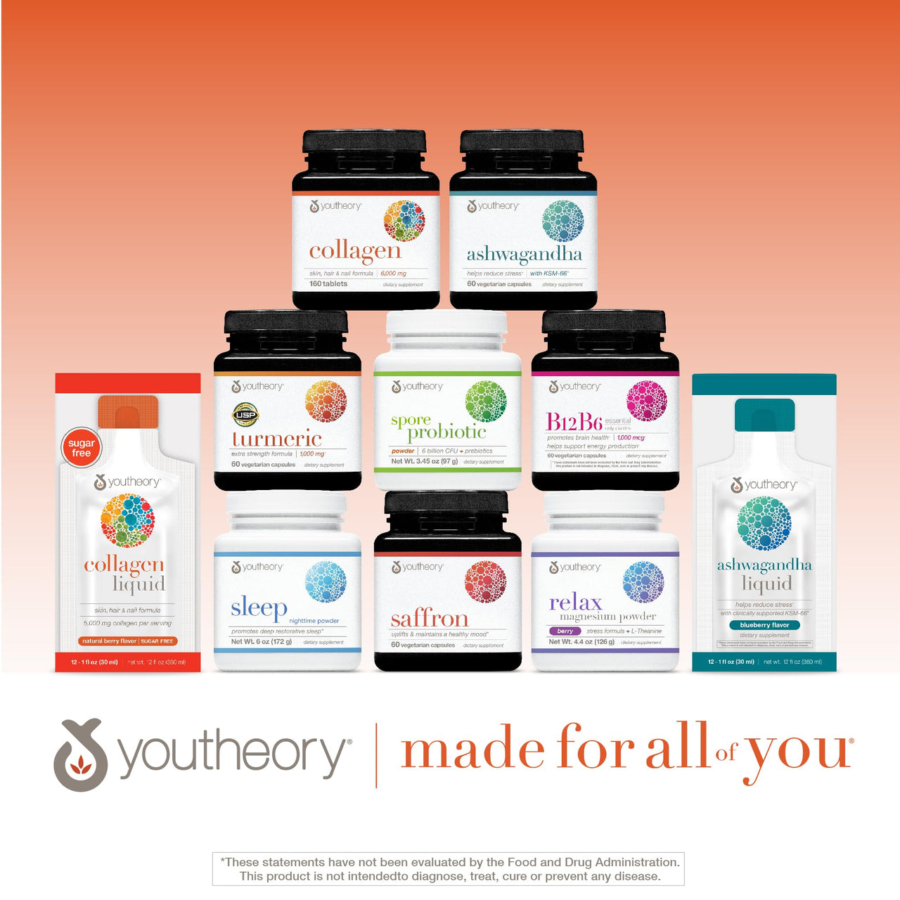 Youtheory Advanced Collagen - 6,000 mg - with Vitamin C - for Hair, Skin & Nails* - Collagen Supplements for Women and Men - 120 Tablets