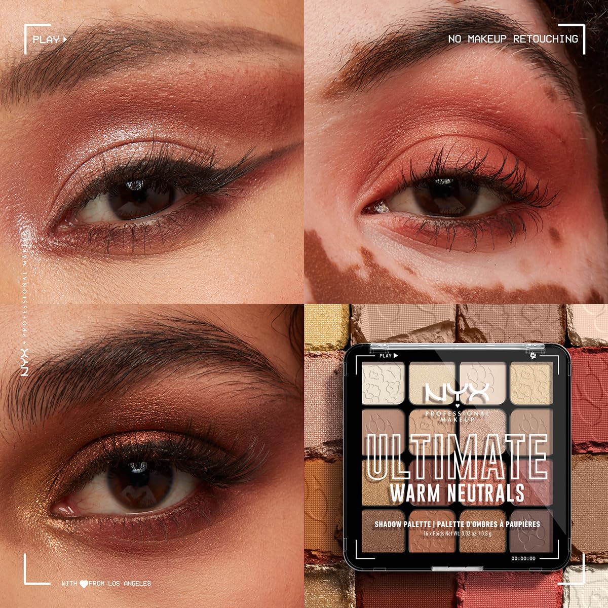 NYX PROFESSIONAL MAKEUP Ultimate Shadow Palette, Eyeshadow Palette - Warm Neutrals