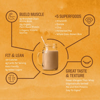 Thumbnail for Clean Vegan Protein Powder Vanilla | Organic Protein Powder Plant Based Formula with 5 Superfood Blend Sprouted & Fermented | Non-GMO Low Carb Soy Dairy & Gluten Free (Vanilla, 30 Servings)