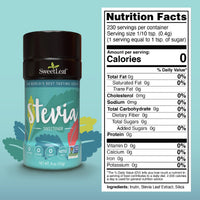 Thumbnail for SweetLeaf Stevia Powder Shaker Jar - Zero Calorie Sweetener with Stevia Leaf Extract, No Artificial Sweetener Additives, Sugar Free, Keto Friendly, Non GMO, Gluten Free - 4 Oz (Pack of 1)