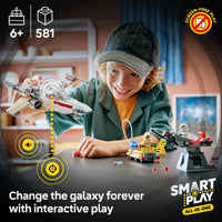 Thumbnail for LEGO Star Wars SMART Play: Luke’s Red Five X-Wing Interactive Building Toy - All-in-One Set - Reacts to How You Move and Play with a SMART Brick - Gift for Boys, Girls, Kids Ages 6+ - 75423