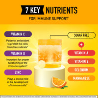 Thumbnail for Airborne Immune Support Effervescent Tablets, Zesty Orange Flavor - 10ct with 1000mg Vitamin C + Vitamins A, D, E, Zinc, Selenium, Manganese & Herbal Blend - Sugarâ€‘Free, Glutenâ€‘Free