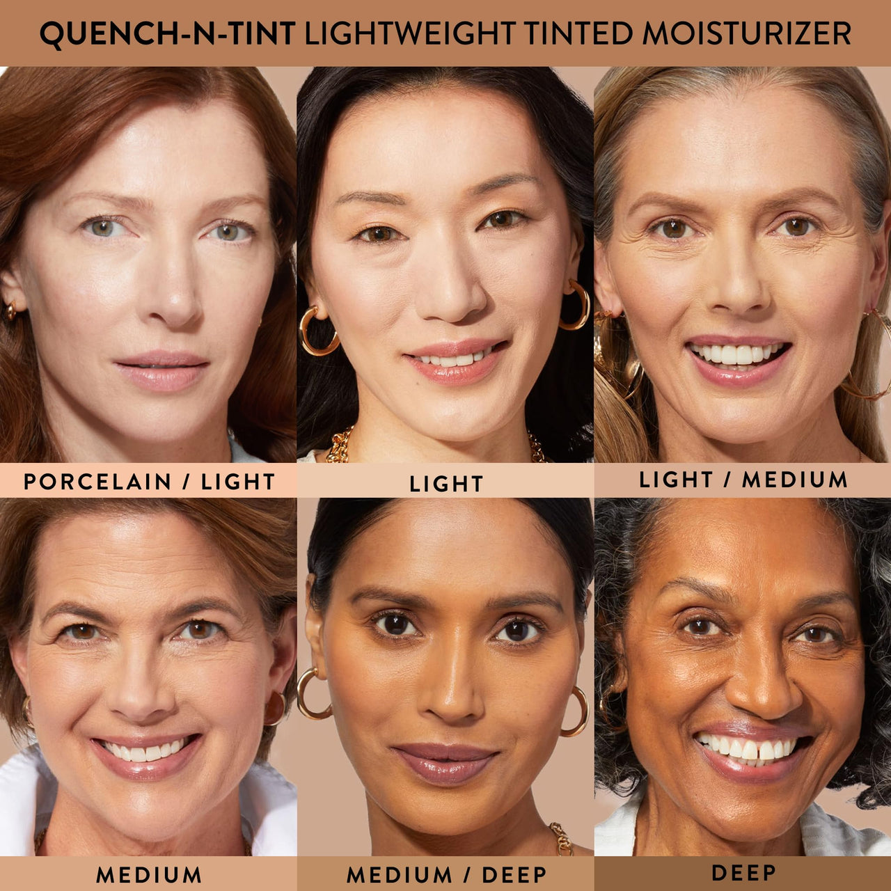 LAURA GELLER NEW YORK Quench-n-Tint Hydrating Foundation - Medium/Deep - Sheer to Light Buildable Coverage - Natural Glow Finish - Lightweight Formula with Hyaluronic Acid