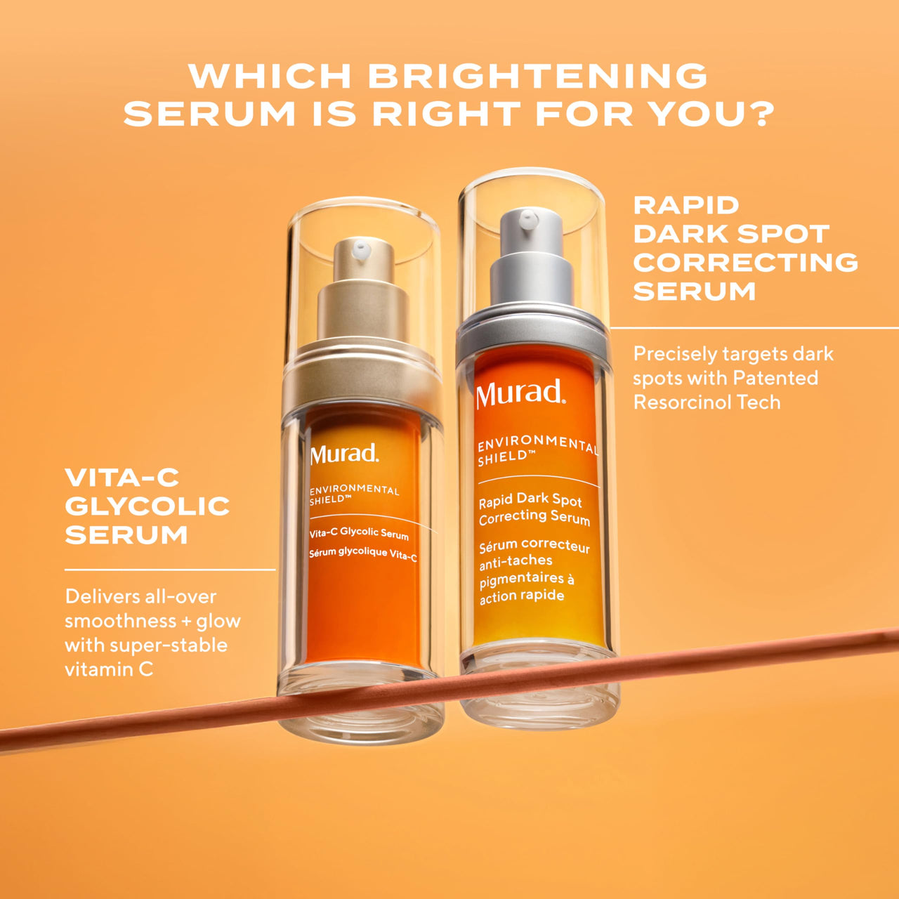 Murad Vita-C Glycolic Serum - Advanced Brightening Vitamin C and Glycolic Acid Face Serum for Improved Skin Tone and Texture - Gold-Stabilized Vitamin C for Enhanced Efficacy and Potency - 1 Fl Oz