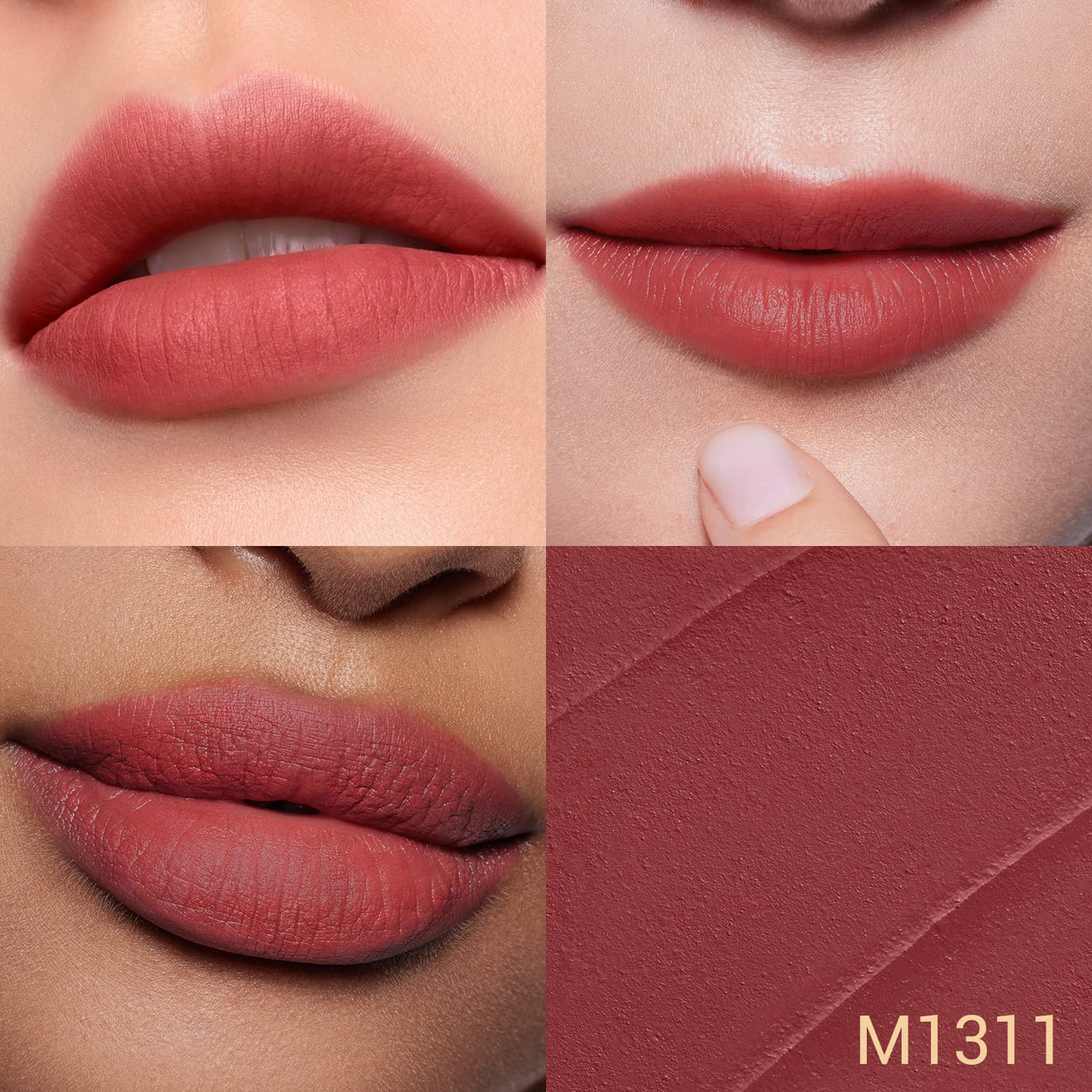 FLORASIS Blooming Rouge Love Lock Lipstick Long-Lasting Sculpting Lipstick Misty Matte Finish Lightweight Nourishing for Everyday Use (M1311 My One and Only)