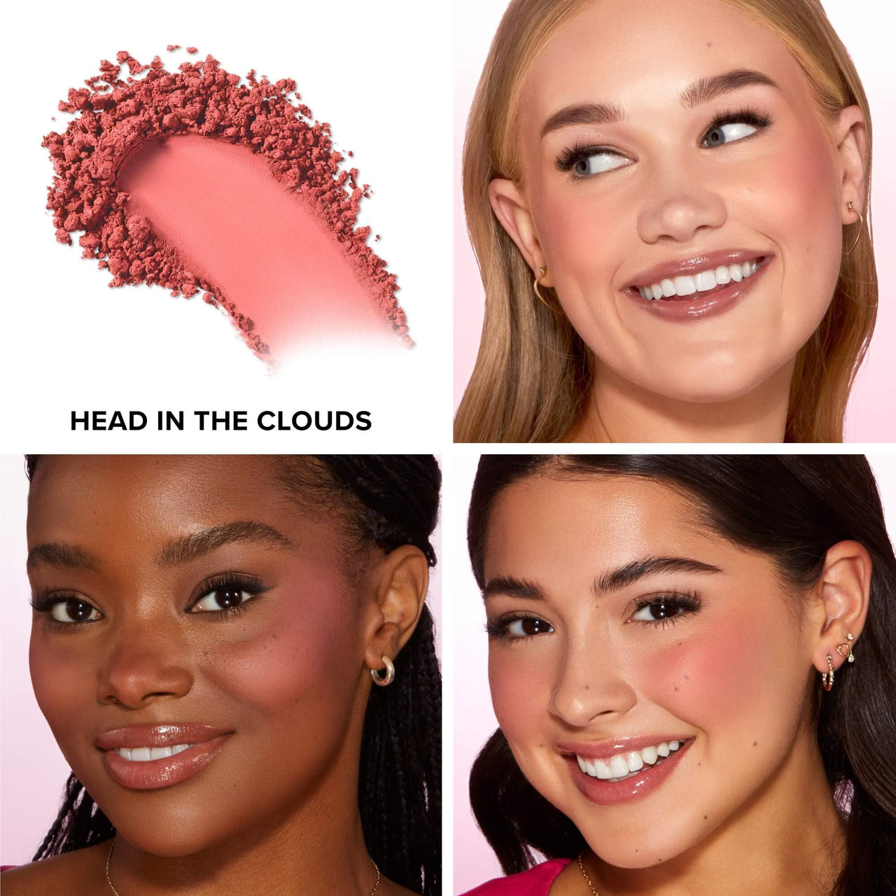 Too Faced Cloud Crush Blush | Buildable, Blendable, High Pigment Color, Vegan + Cruelty Free, 0.17 oz, Head in the Clouds