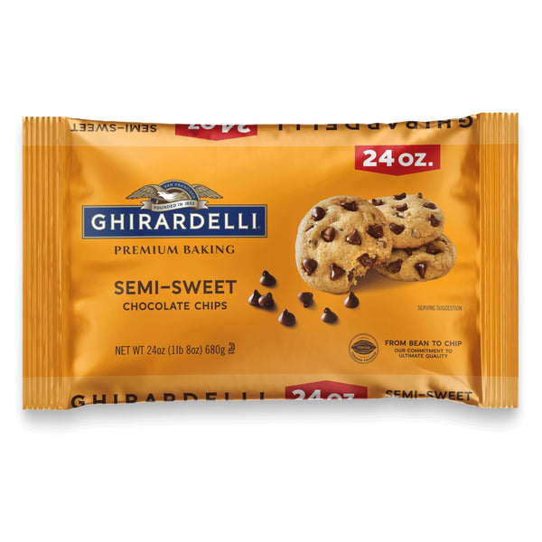 Image 1 of GHIRARDELLI Semi-Sweet Chocolate Premium Baking Chips Chocolate Chips for Baking, 24 OZ Bag
