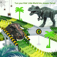 Thumbnail for Dinosaur Toys,Create A Dinosaur World Road Race,Flexible Track Playset and 2 pcs Cool Dinosaur car for 3 4 5 6 Year & Up Old boy Girls Best Gift