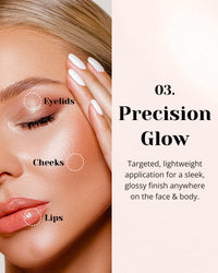 Thumbnail for Glint Liquid Gel Highlighter (Dewy Moon, 0.1oz + Glitter Veil, 0.1oz) - Multi-Use Face & Body Gloss Set for Smooth Glow and Long-Lasting Healthy Radiance. Korean Makeup for Eyes, Cheeks, Nose & Lips