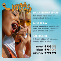 Thumbnail for SuperMush Daily Immunity Mouth Spray Organic - Mushroom Immunity Spray Supplements - Turkey Tail & Reishi Mixed Mushrooms Extract - Immune & Digestive Health Support - 30ml Pure & Organic Turkey Tail