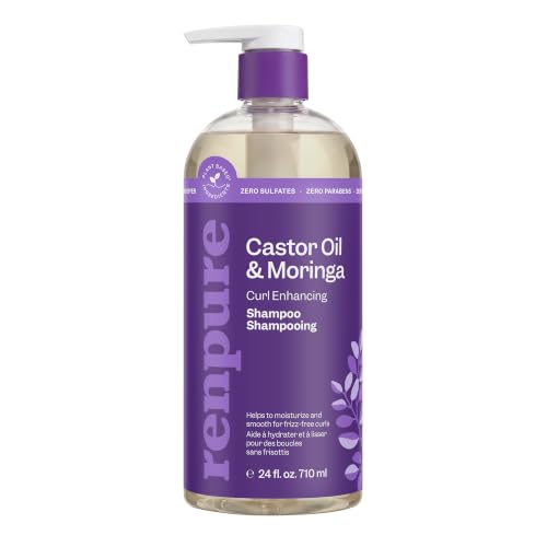Image 1 of Default Title for the product RENPURE Castor Oil & Moringa Curl Enhancing Shampoo Wavy/Curly Hair 24oz