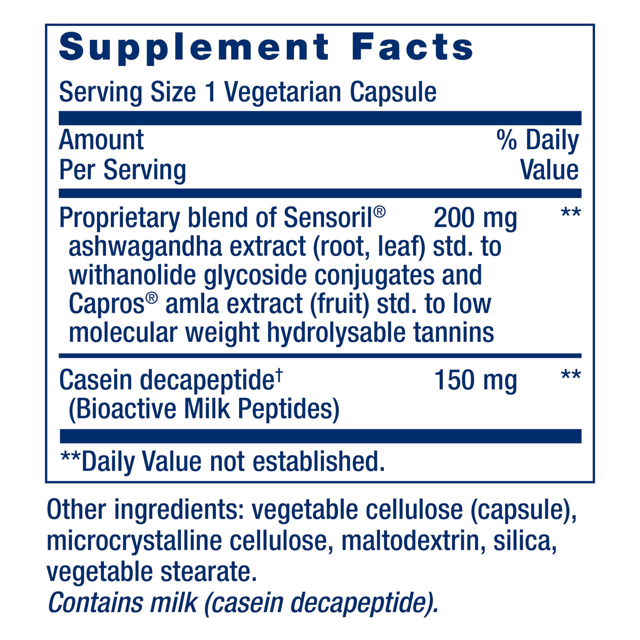 Life Extension Enhanced Sleep Without Melatonin, ashwagandha, amla, Casein Milk peptides, melatonin-Free Supplement for Sleep & Stress Support, Gluten-Free, Non-GMO, Vegetarian, 30 Capsules