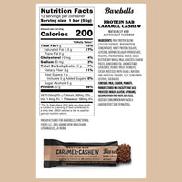Thumbnail for Barebells Protein Bars Caramel Cashew - 12 Count, 20g High Protein Treats - Chocolate Nutrition Bar with 1g Total Sugars - On-The-Go Breakfast or Post-Workout Snack