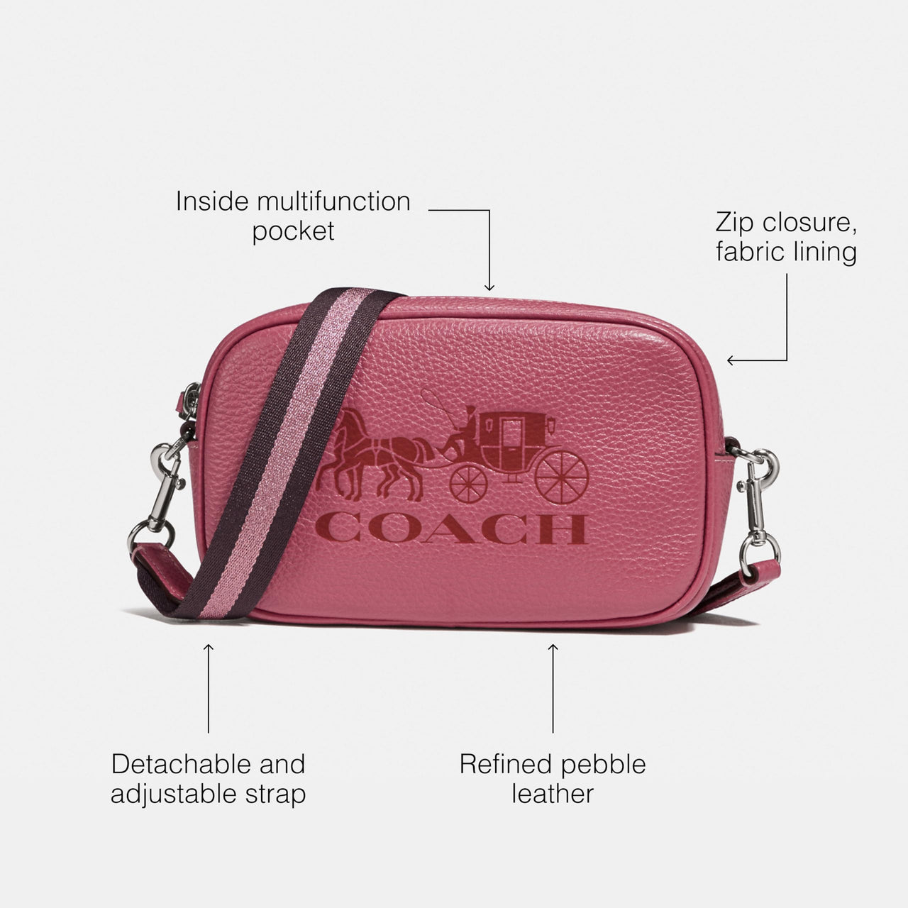 Coach Pebbled Leather Jes Convertible Belt Bag 2