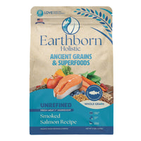 Thumbnail for Earthborn Holistics Unrefined Smoked Salmon with Ancient Grains & Superfoods Dry Dog Food, 4-lb Bag
