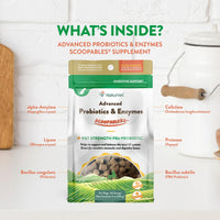 Thumbnail for NaturVet Scoopables Advanced Probiotics for Dogs - Chewable Dog Probiotics & Digestive Enzymes - Support a Healthy Gut for Your Pet - Hickory Smoked Bacon Flavor | 11oz Bag
