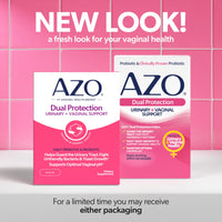 Thumbnail for AZO Dual Protection, Urinary + Vaginal Support, Prebiotics and Probiotics for Women*, Starts Working Within 24 Hours, Non-GMO, 30 Count