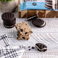 Thumbnail for Quest Nutrition Cookies & Cream Protein Bars, 21g Protein, 1g Sugar, 4g Net Carb, High Fiber, Gluten Free, Keto Friendly, 12 Count
