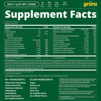 Thumbnail for Gruns Adult Sugar-Free Super Greens Multivitamin Gummies, Superfood Gummy Vitamins for Women and Men with Spirulina, Chlorella, Adaptogens & Prebiotic Fiber for Digestive Health (28 Count)