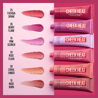 Thumbnail for Maybelline Cheek Heat Gel-Cream Blush Makeup, Lightweight, Breathable Feel, Sheer Flush Of Color, Natural-Looking, Dewy Finish, Oil-Free, Fuchsia Spark, 1 Count
