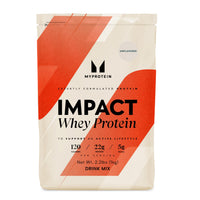 Thumbnail for Myprotein Impact Whey Protein Powder, 2.2 Lbs (33 Servings) Unflavored, 22g Protein & 5g BCAA Per Serving, Protein Shake for Superior Performance, Muscle Strength & Recovery, Gluten Free