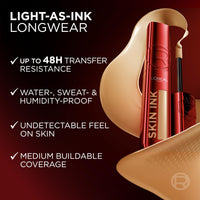 Thumbnail for L'Oreal Paris Infallible Skin Ink 2-in-1 Foundation Concealer Hybrid Face Makeup, up to 48HR Transfer-Resistant with Medium Coverage, 125 Light Warm