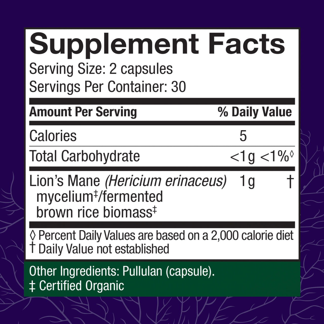 Host Defense Mushrooms Lion's Mane - Supplement Capsules for Brain Health Support - Mushroom Support for Focus & Memory Function - Immune & Nervous System Supplement - 60 Capsules (30 Servings)*