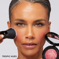 Thumbnail for LAURA GELLER NEW YORK Baked Blush-n-Brighten Marbleized Blush for Cheeks - Tropic Hues - Satin Finish - Buildable Color