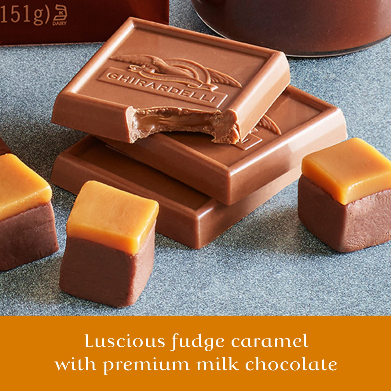 Ghirardelli Chocolate Squares, Milk Chocolate with Caramel Filling, Individually Wrapped, For Gifts And Special Occasions, Bulk Pack Of 2 Pounds