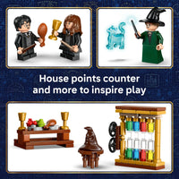 Thumbnail for LEGO Harry Potter Hogwarts Castle: Sorting Hat Ceremony Building Toy for Boys, Girls - Pretend Play Set for Kids, Ages 7+ - W/4 Minifigures & Cat Patronus Toy Figure - Gift Idea for Birthdays - 76460