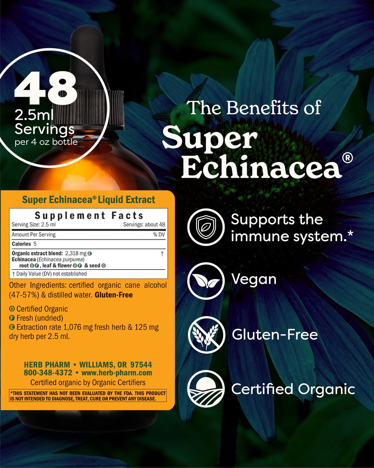 Herb Pharm, Super Echinacea, 4 Ounce