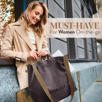 Thumbnail for Tote Bag for Women, Large Canvas Bag Women Gift, Fashion Crossbody 16oz 100% Cotton Canvas Bag, Large Capacity Shoulder Bag (Gray)