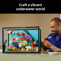 Thumbnail for LEGO Icons Tropical Aquarium Building Set for Adults, Ages 18+ - Bedroom, Home Office Decor - Gifts for Men & Women - Model Fish Kit with Plants & Corals - 10366