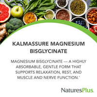 Thumbnail for NaturesPlus KalmAssure Magnesium Bisglycinate - 180 Capsules - Supports Nerve & Muscle Relaxation - Formulated Without Magnesium Oxide - 60 Servings