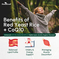 Thumbnail for Red Yeast Rice 1215 mg. Capsules - Extra Strength Red Rice Yeast with CoQ10 Supplement, Plus Alpha Lipoic Acid & Organic Flaxseed, Citrinin Free, Supports Cardiovascular Health, Non-GMO 90 Veggie Caps