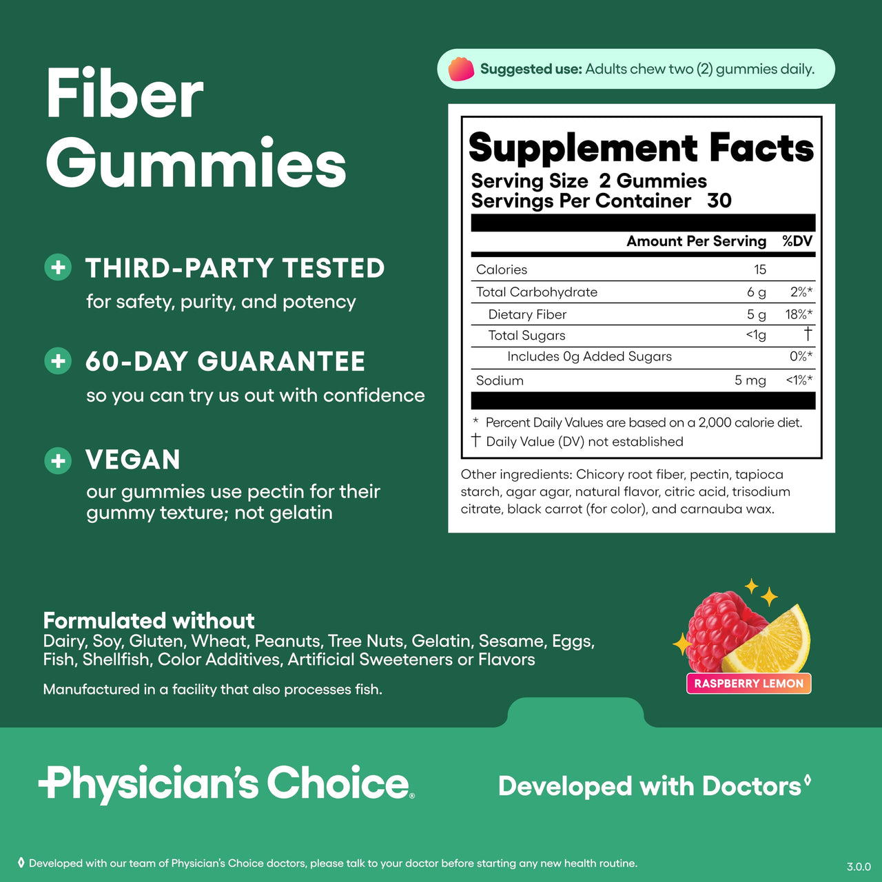 Physician's CHOICE Daily Bundle: 60 Billion Probiotic + Bloat & Gas Probiotic + Fiber Gummies + Digestive Enzymes